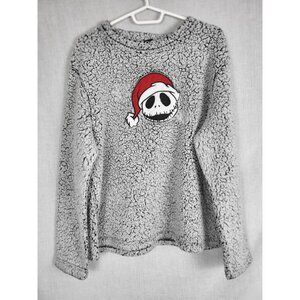 Nightmare Before Christmas Jack Skellington Santa Hat Sleep Top Sherpa Womens XL